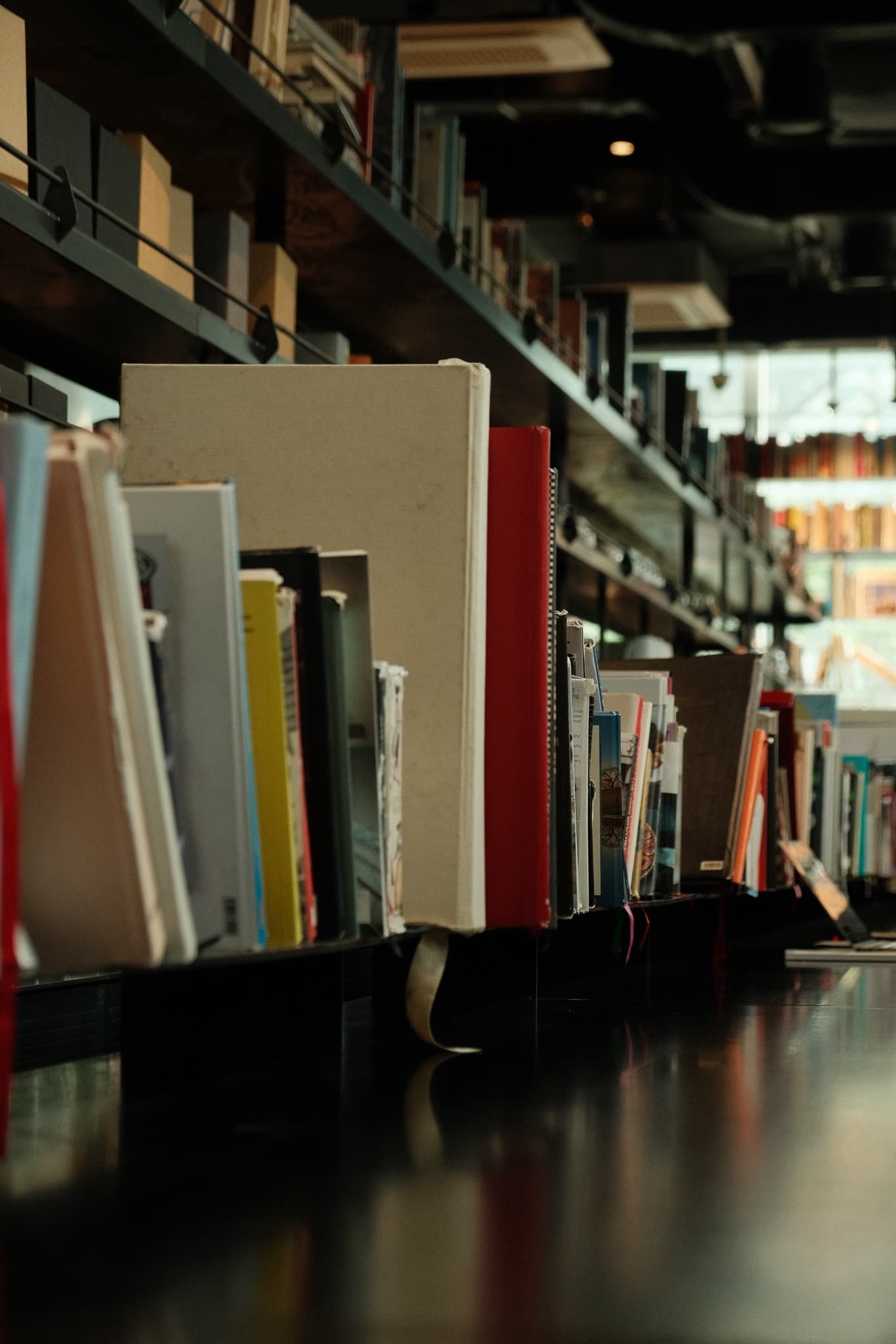 Inside a bookshop